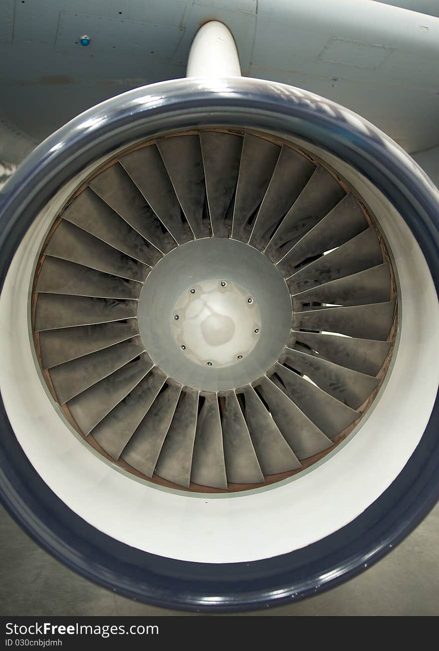 A jet engine - close up, isolated