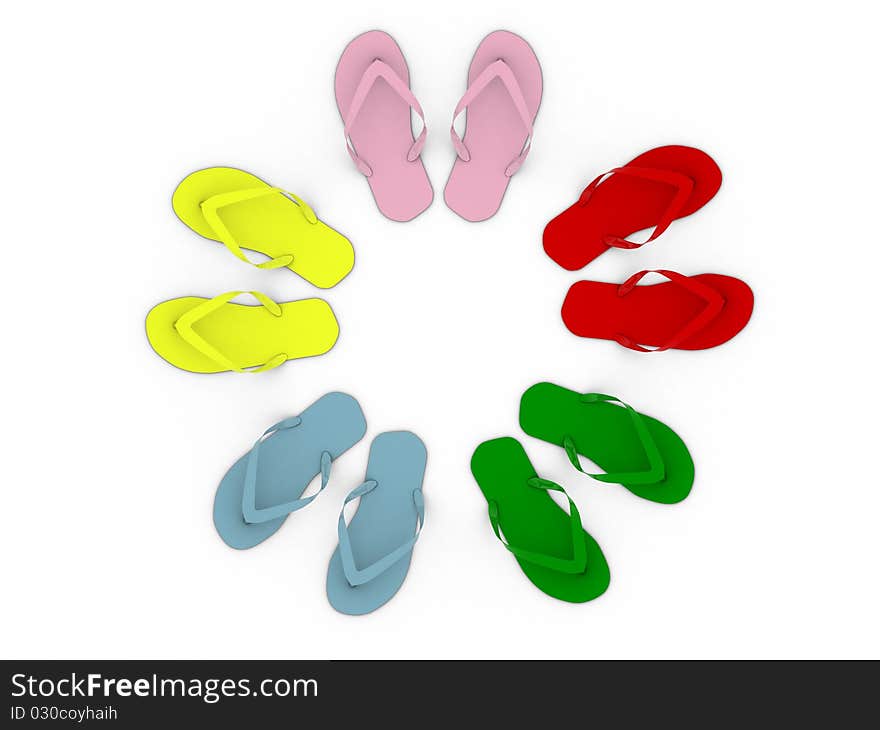 Flip-flops Isolated On White Background