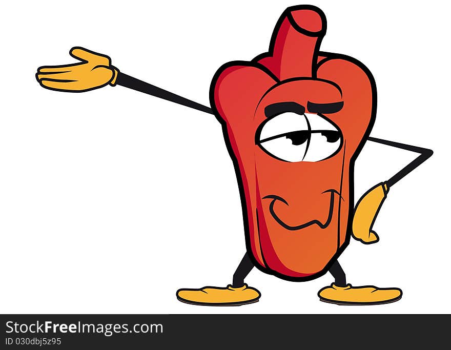 Cartoon red pepper