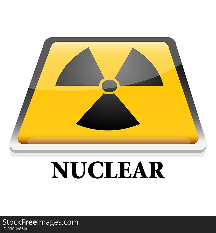 Illustration of nuclear with white background