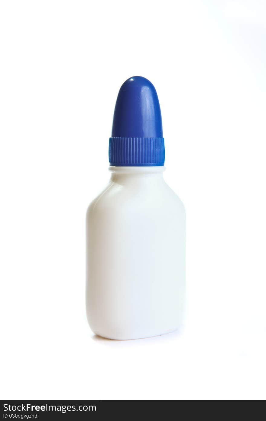 Spray for the cold treatment, isolated on the white. Spray for the cold treatment, isolated on the white