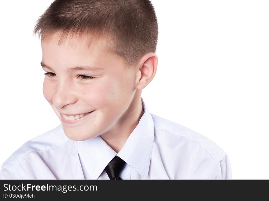 Boy, isolated on white background