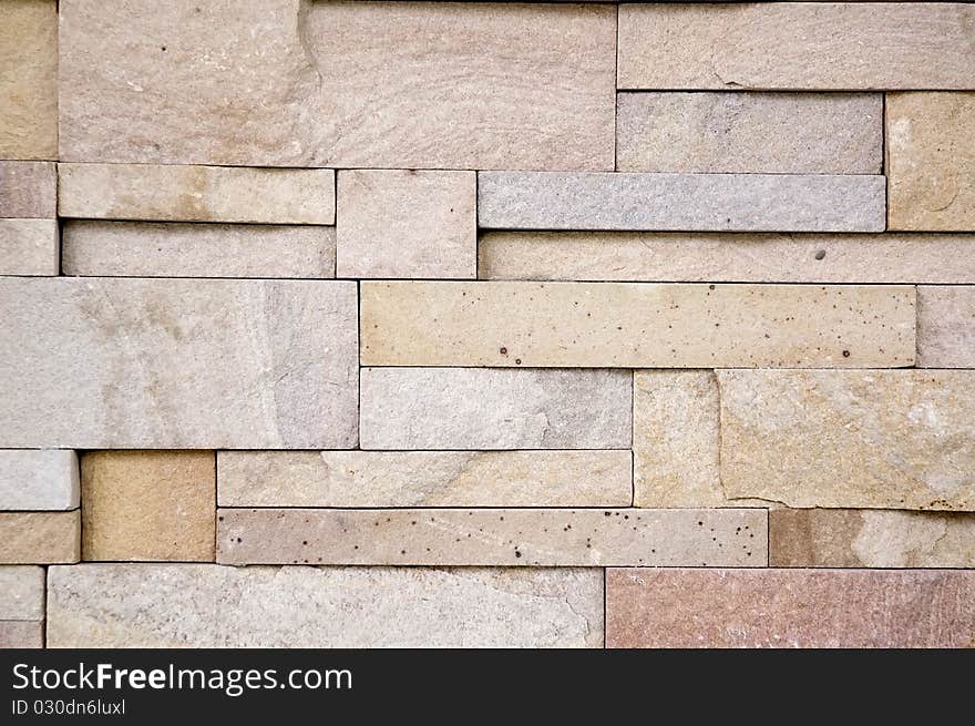 Texture of color stone wall