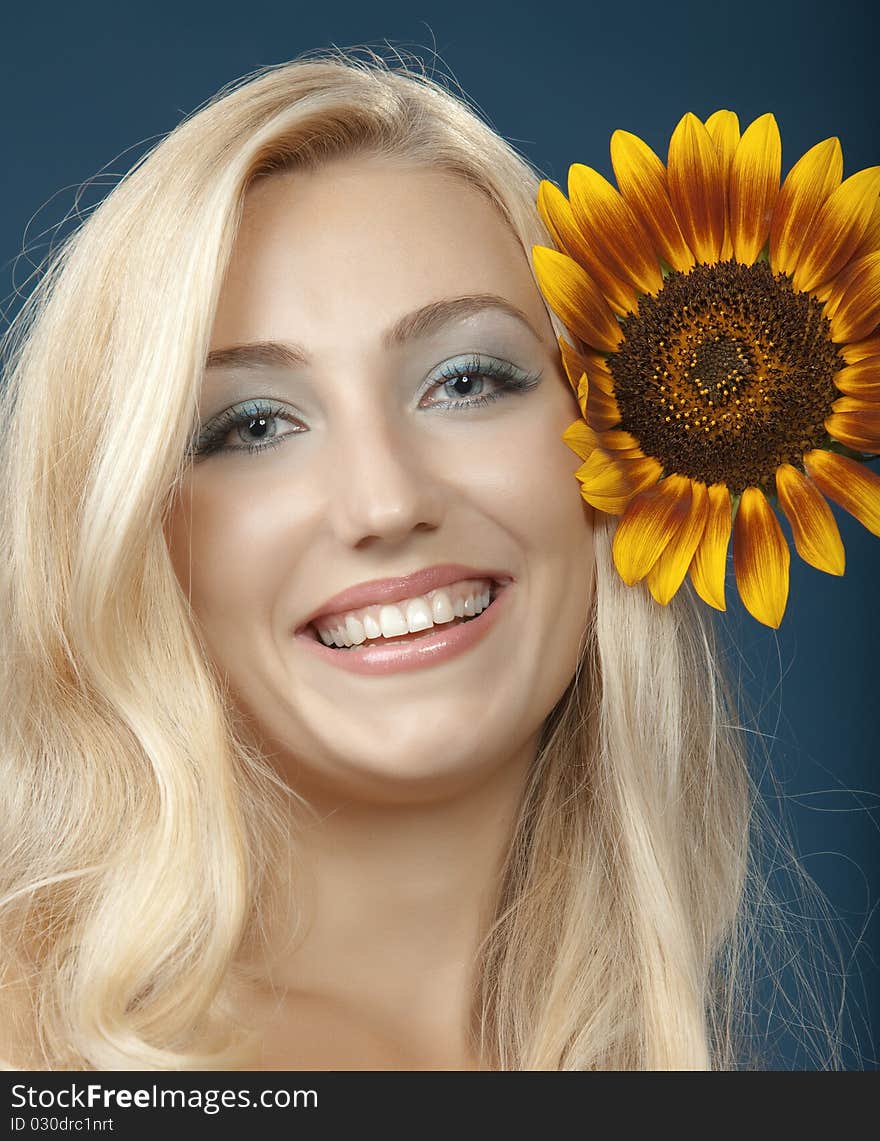 The Beautiful Girl With A Sunflower