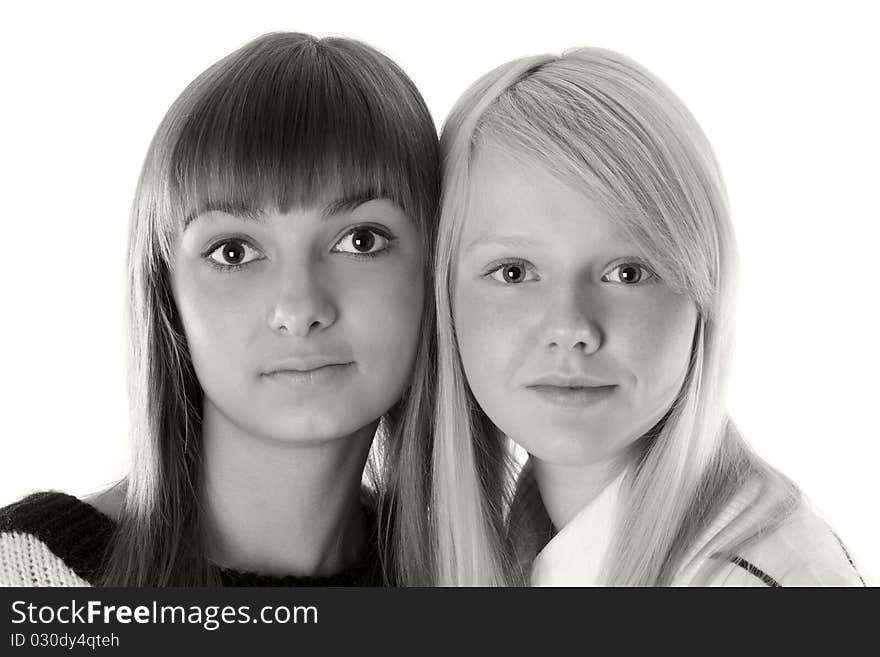 Portrait two girls