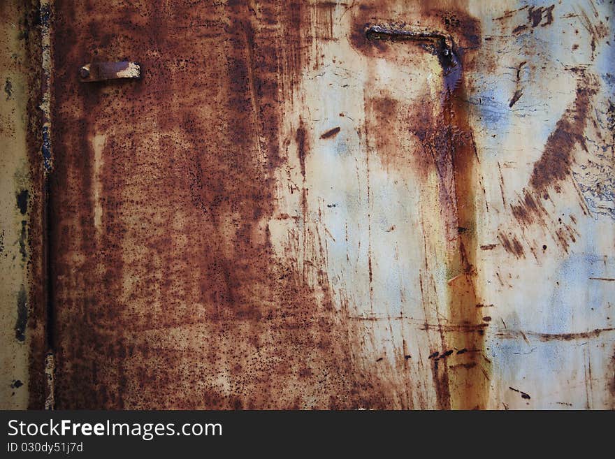 Rusty metallic background, old wall