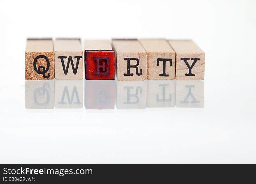 Qwerty combination of stamp letters. Qwerty combination of stamp letters