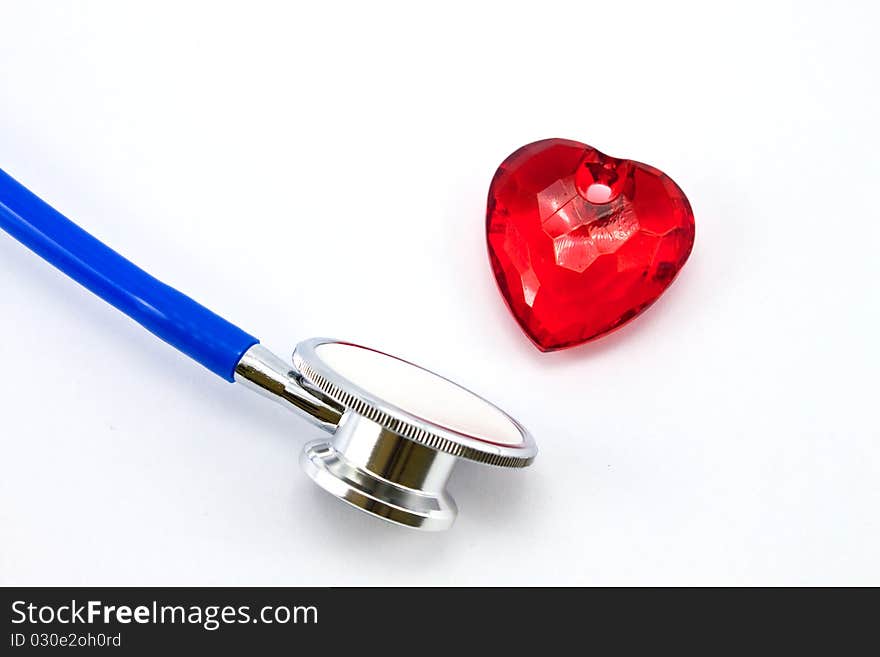 Heart and a stethoscope