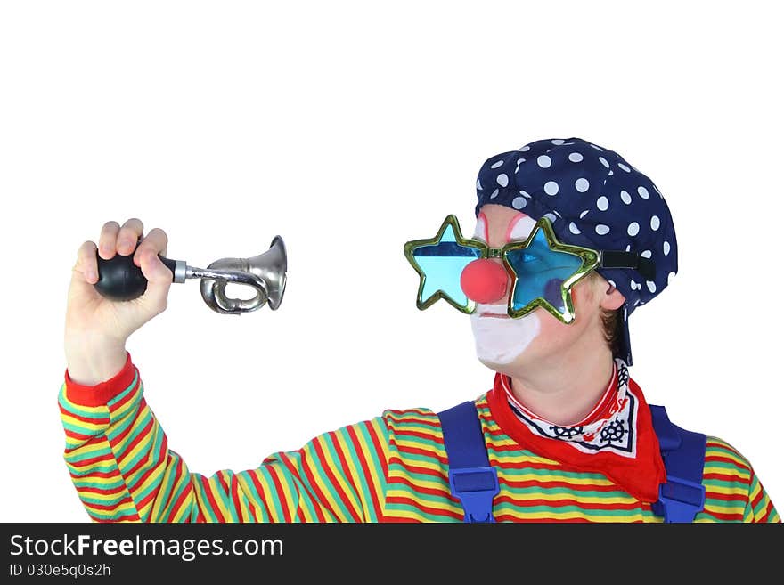 Clown with bicycle Horn