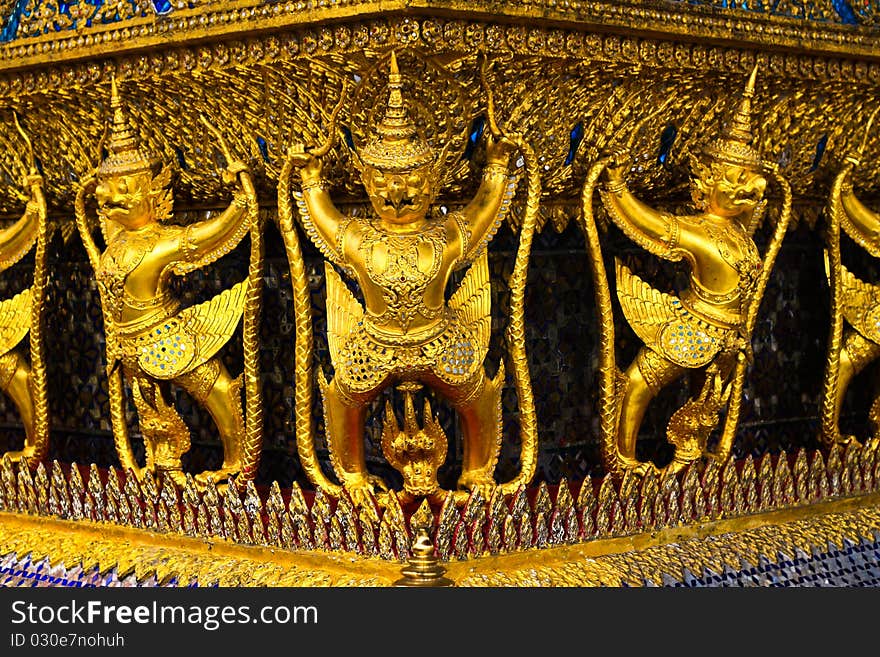 Garuda statue in the temple,bangkok