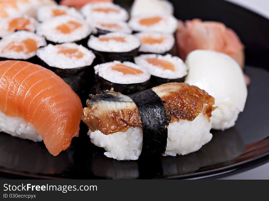 Japan traditional food - diferent sushi