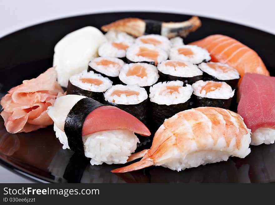 Japan traditional food - diferent sushi