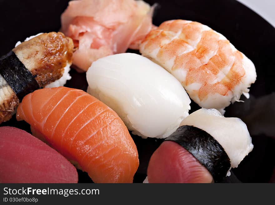 Japan traditional food - diferent sushi