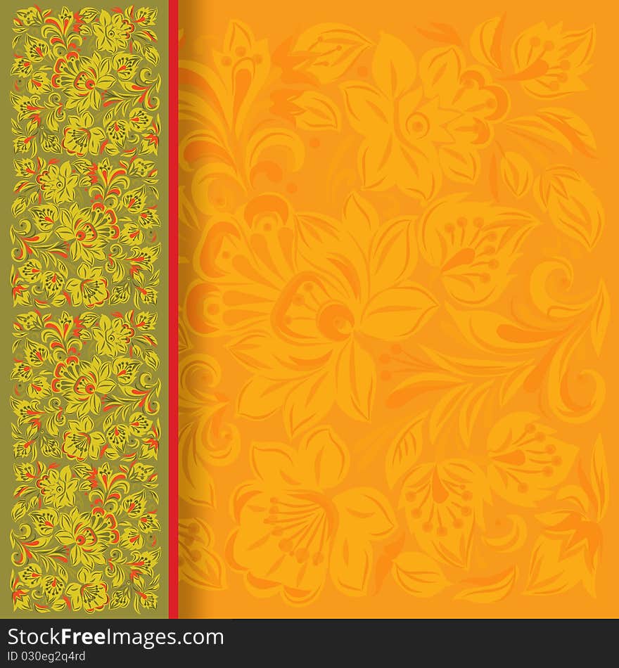 Abstract background with floral ornament