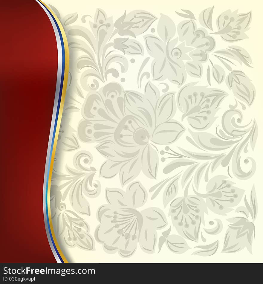 Abstract background with floral ornament