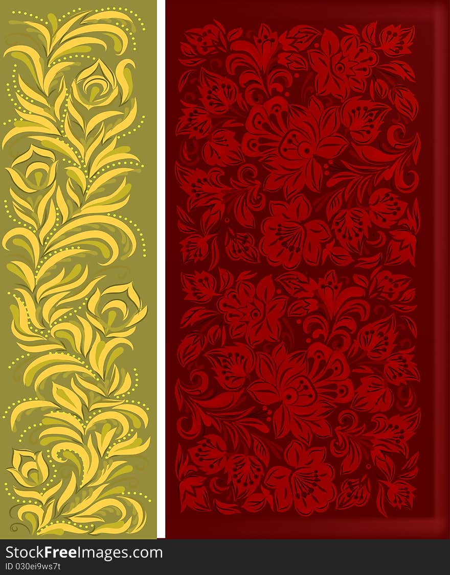 Abstract Background With Floral Ornament