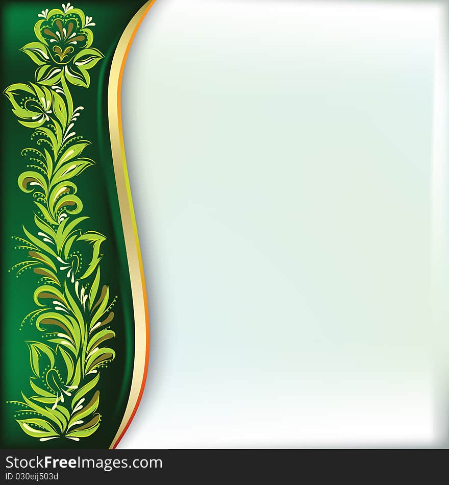 Abstract background with floral ornament