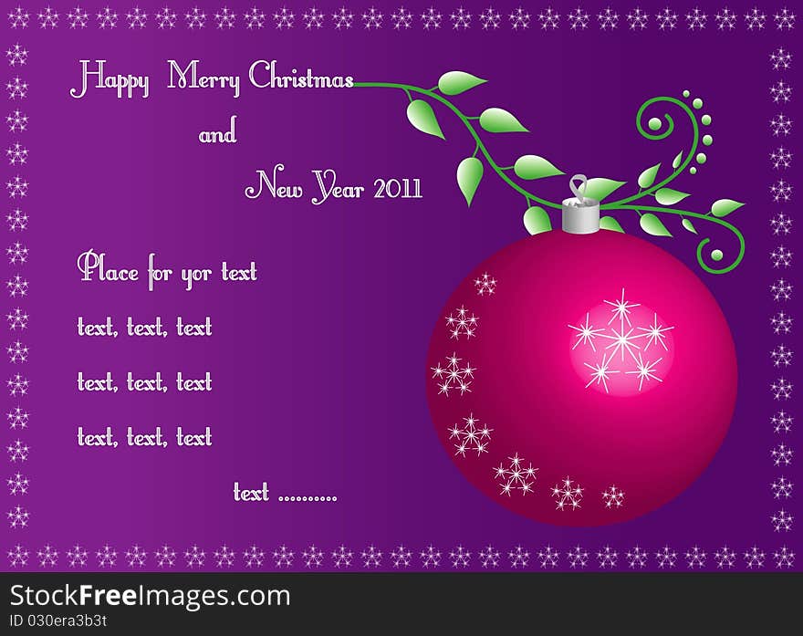 Purple Christmas background, sample for tex, jpg