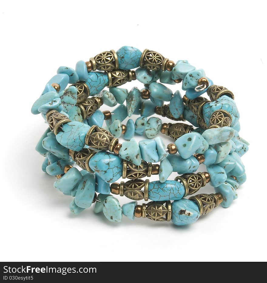 Blue bracelet with turquoise