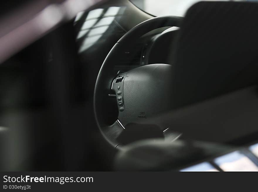 Interior of a luxury car