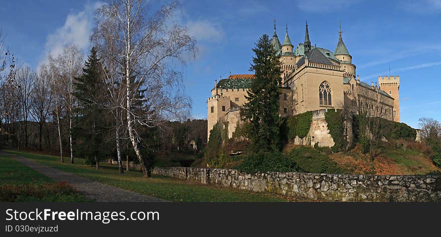 Bojnice castle , one of the most visited cultural monuments in Slovakia and Middle Europe. Bojnice castle , one of the most visited cultural monuments in Slovakia and Middle Europe