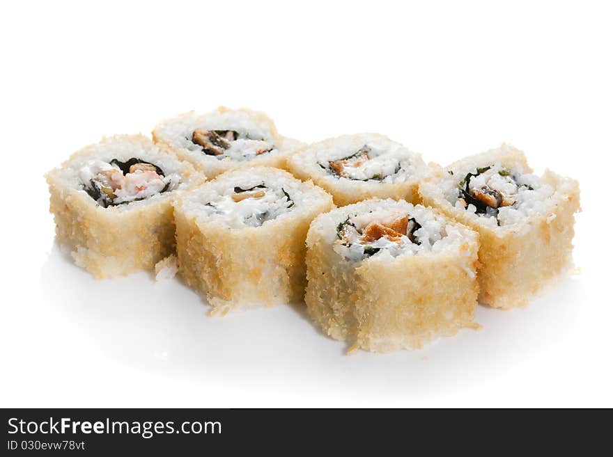 Sushi maki with eel