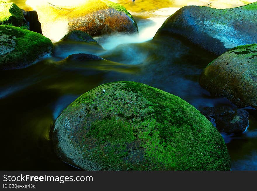 Nice brook on autumn day