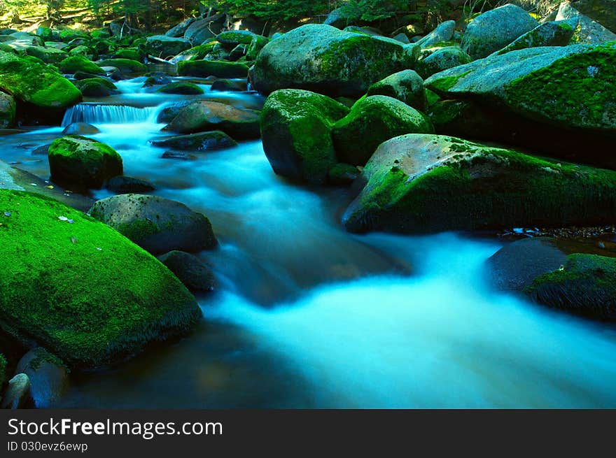 Nice brook on autumn day