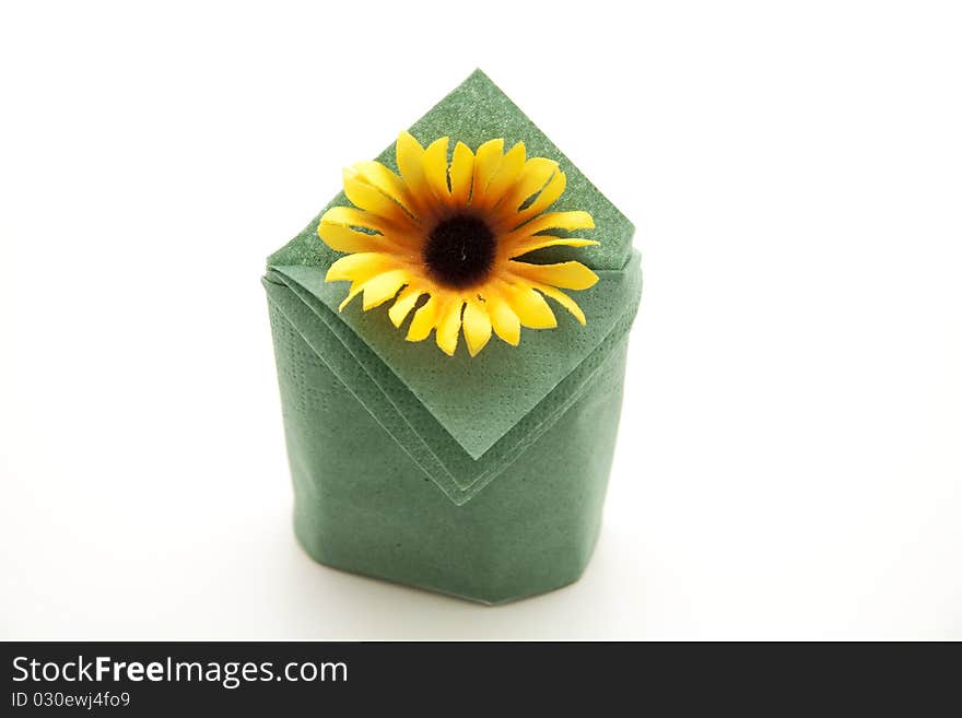 Sunflower with napkin