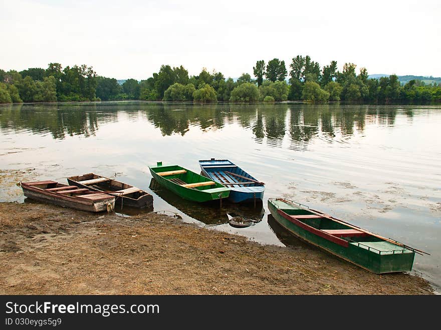 Colorful fishing boats