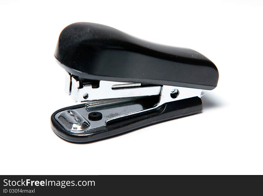 Shot of black stapler isolated on a white background.