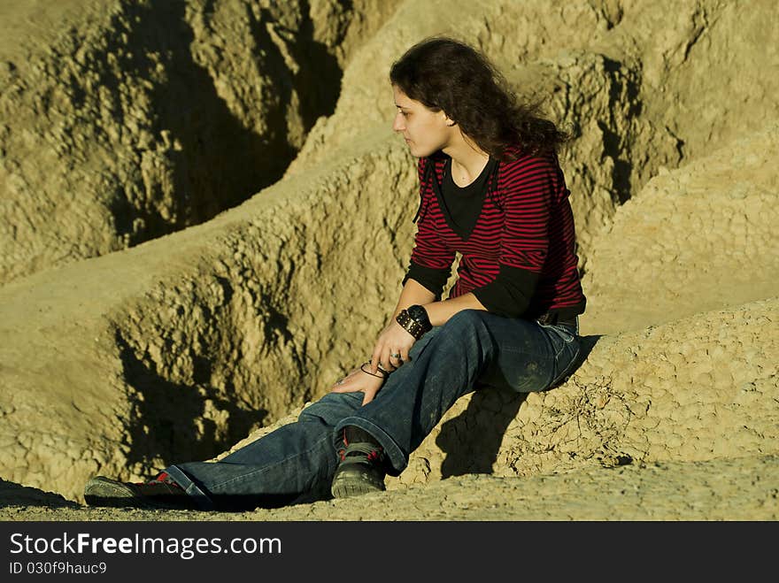 The photo is taken on the Berca Mud Volcanoes which are a geological and botanical reservation located in the Berca commune in the Buzău County in Romania. The photo is taken on the Berca Mud Volcanoes which are a geological and botanical reservation located in the Berca commune in the Buzău County in Romania.