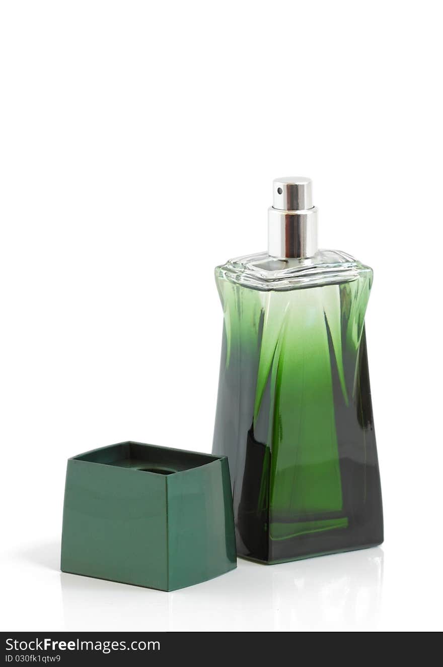 Green Bottle Of Perfume