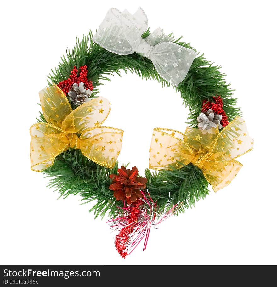 Holiday decoration on white background