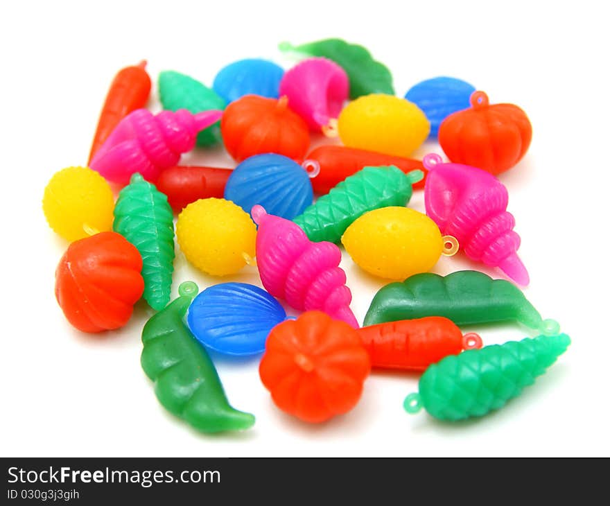 Colourful christmas decoration on a shiny background