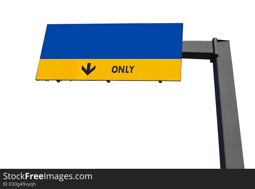 Blank Blue Traffic Billboard