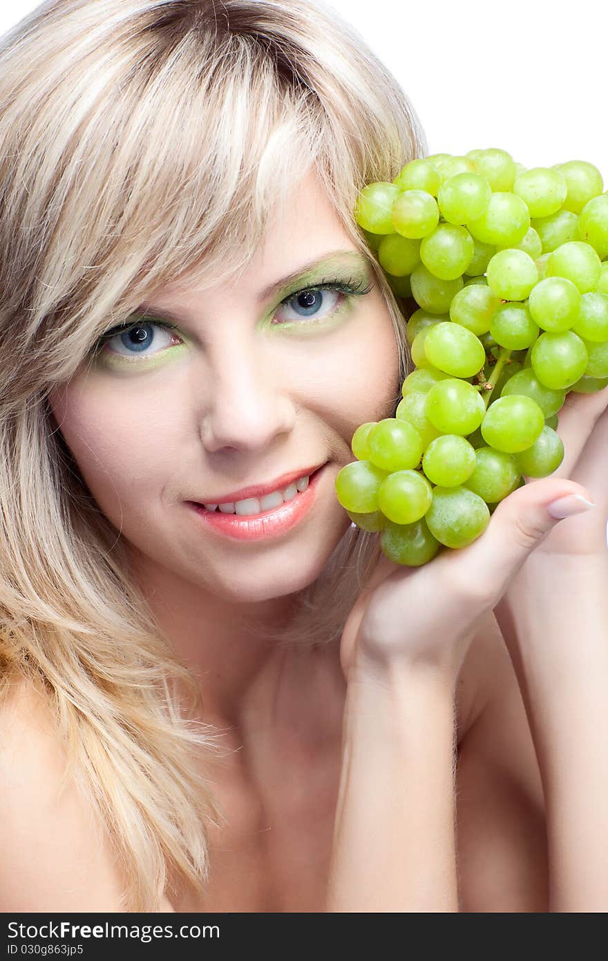 Young Girl With Grape