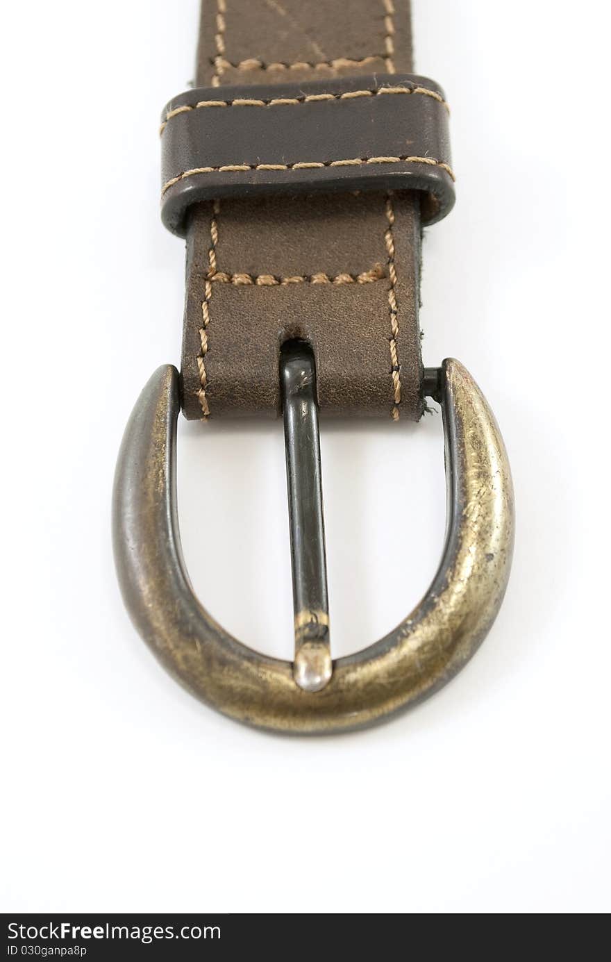 Leather belt buckle