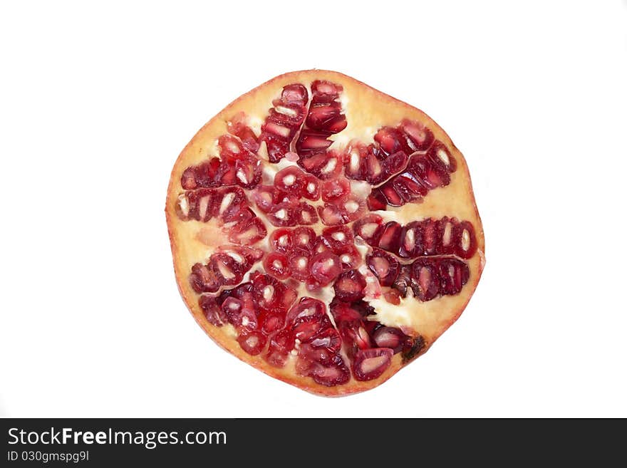 Pomegranate in isolated over white background