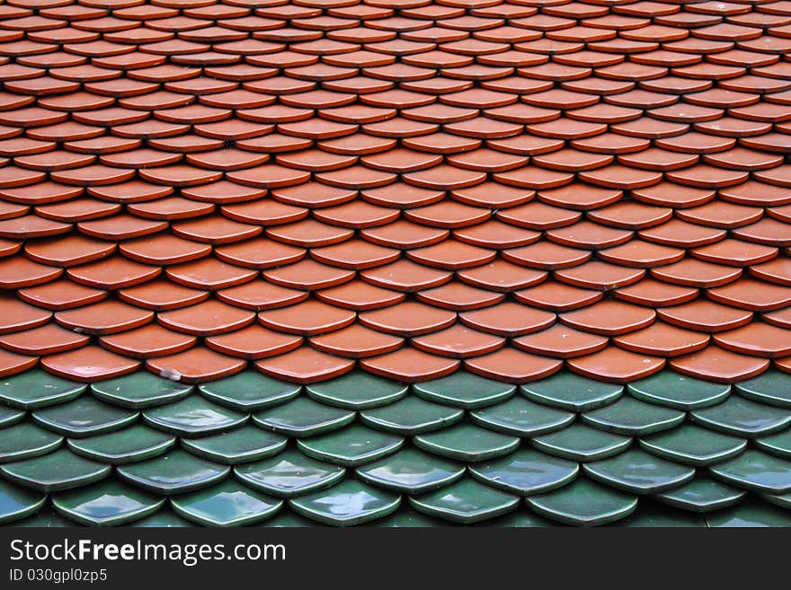 The roof of the temple in Thailand.