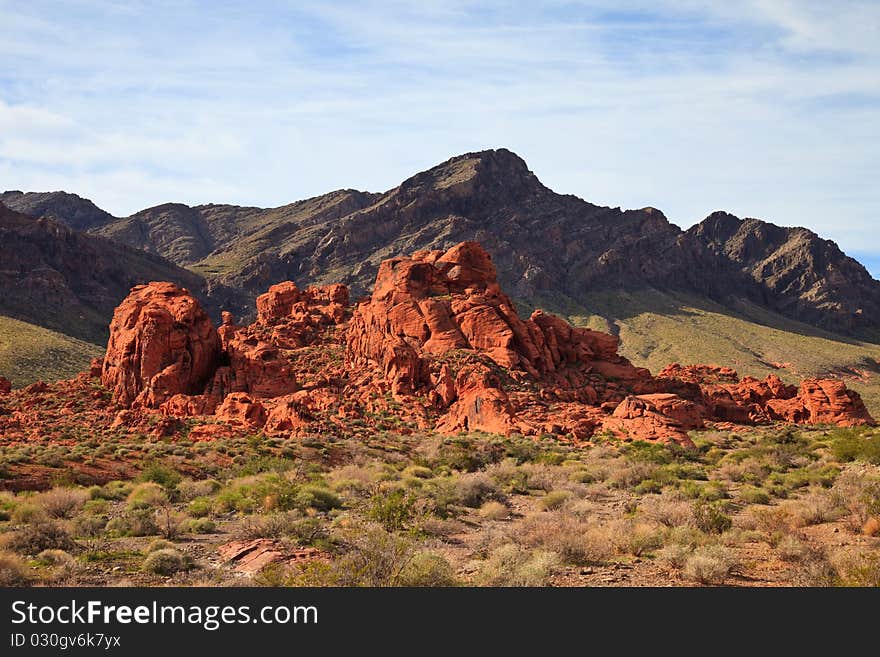 Typical rock formations in the Valley of Fire, Nevada. Typical rock formations in the Valley of Fire, Nevada.