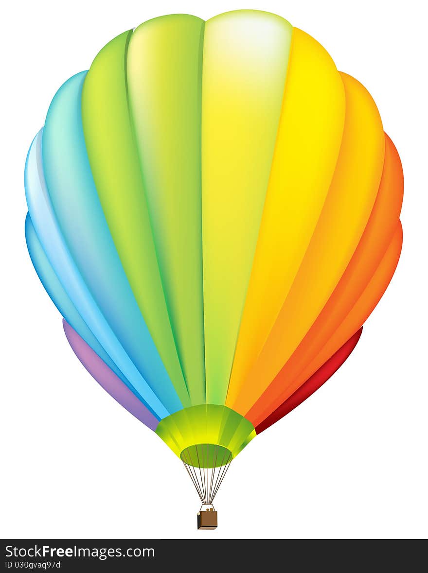 Colorful balloon isolated on white background