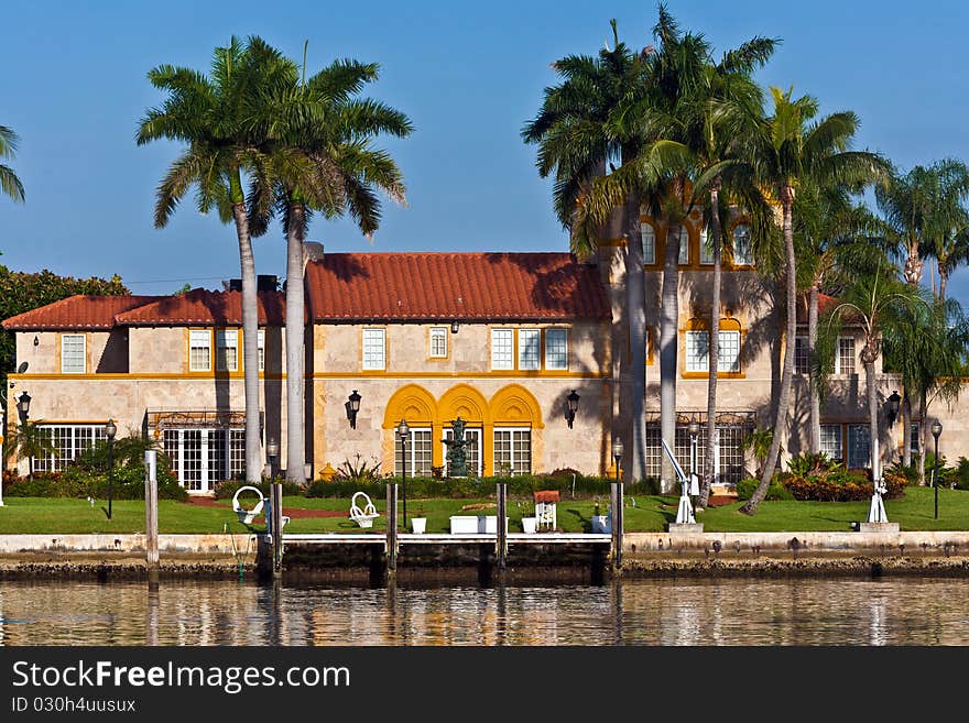 Beautiful houses downtown at the waterfront