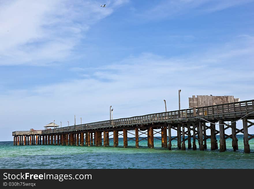 Pier on a beach in Miami