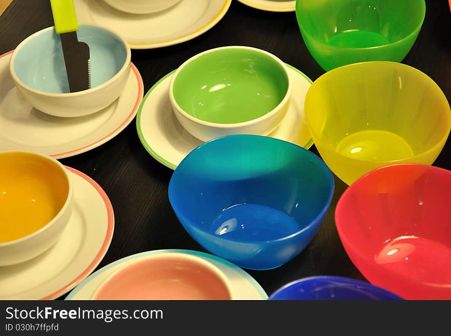 Bowl, dishes in different color