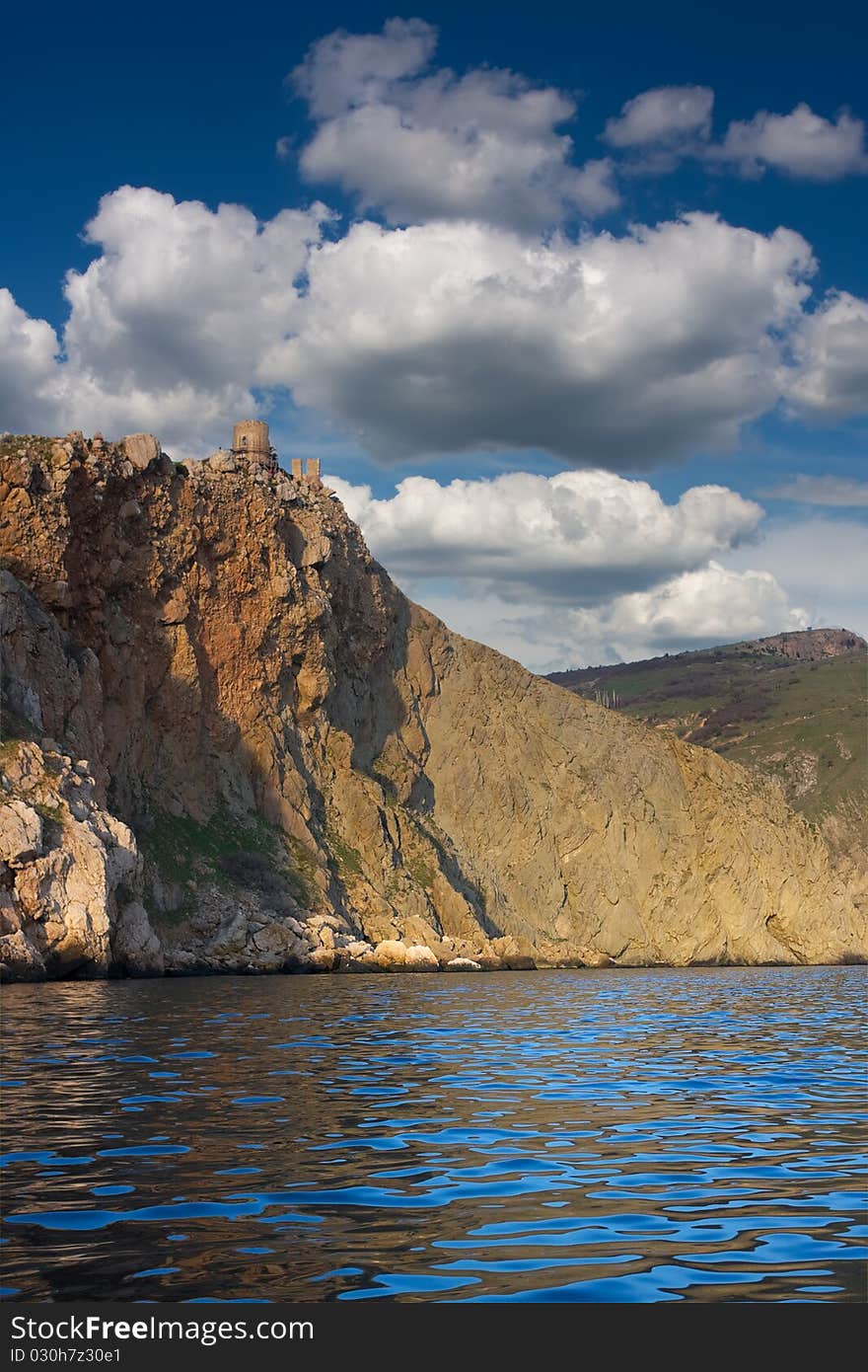 Ruins of ancient fortress in Balaklava, Crimea