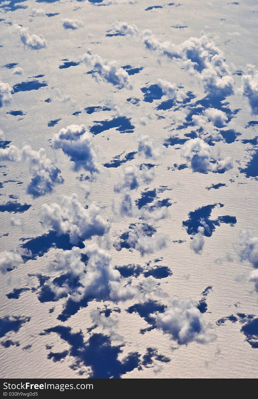 Puffy White Cloud Blue Sky