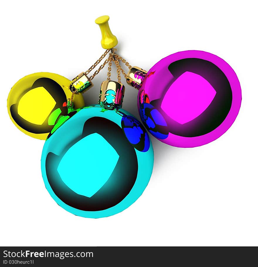 Three-dimensional model of New Year's garlands. Three-dimensional model of New Year's garlands