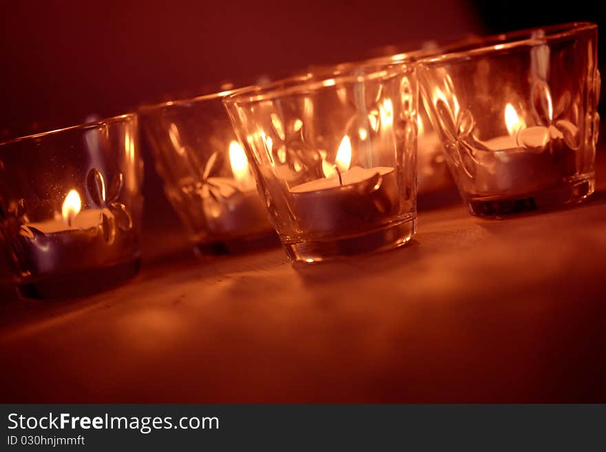 Candles On A Blurred Background