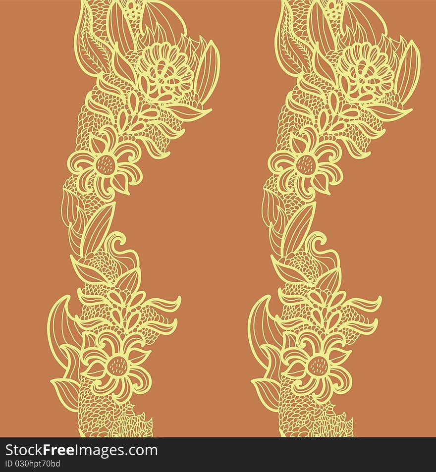 Vintage floral seamless pattern